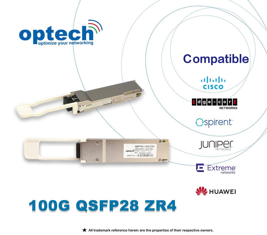 100G QSFP28 ZR4 Optical Transceiver – Made in Taiwan | TAA Compliant