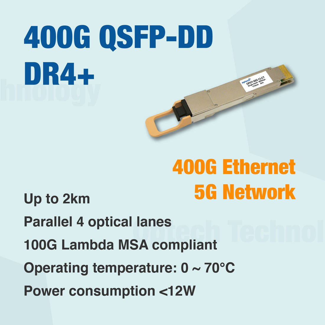 400G QSFP-DD DR4+ for 5G Network Backhaul