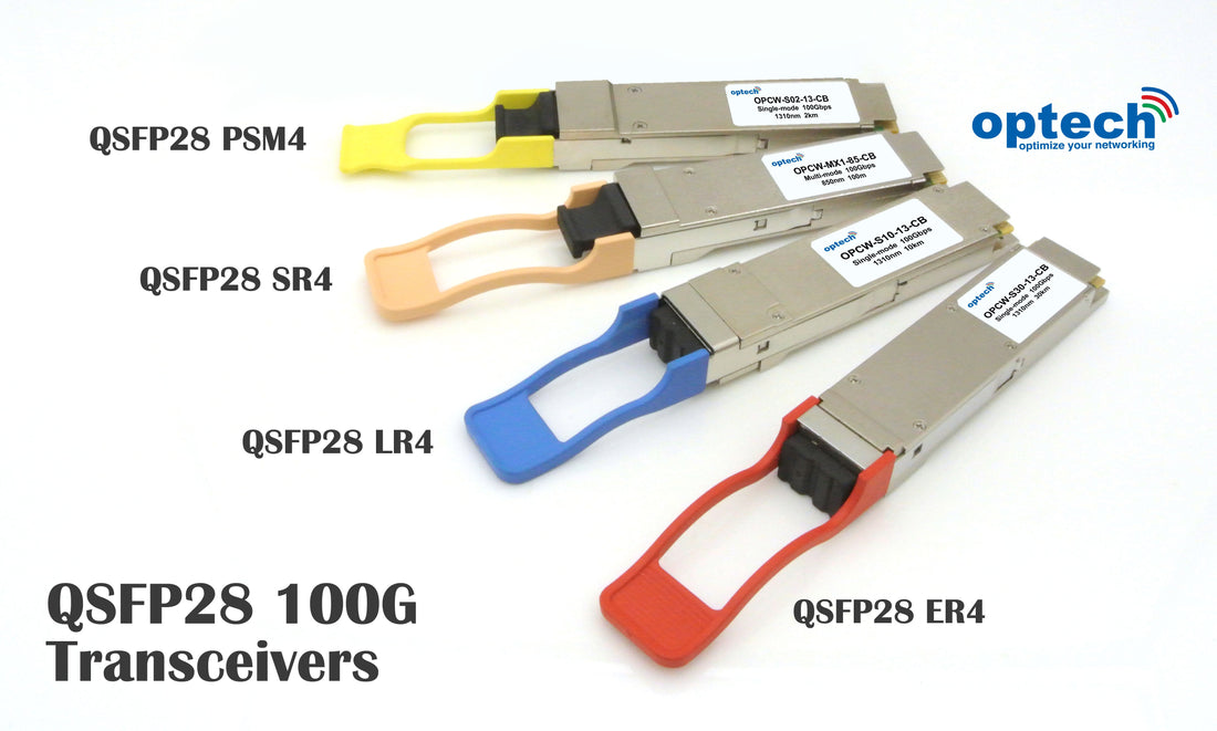QSFP28 100G SR4, LR4, ER4 & BIDI Transceivers | Taiwan TAA Manufacturer
