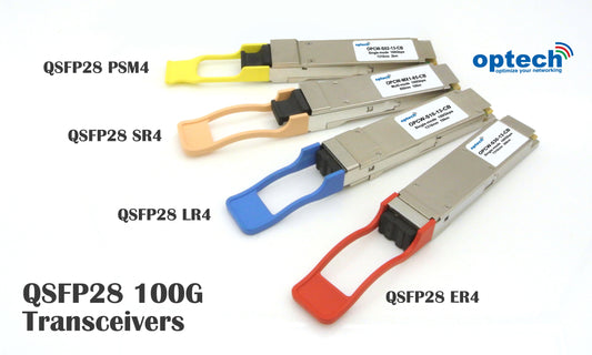 QSFP28 100G SR4, LR4, ER4 & BIDI Transceivers | Taiwan TAA Manufacturer